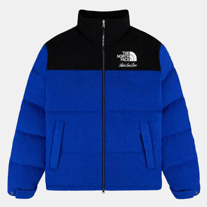 back view of ALD x The North Face Casentino Nuptse Jacket Black and Green