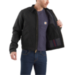 Black Carhartt Duck Detroit Jacket Men's