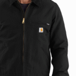 Black Carhartt Men Duck Detroit Jacket