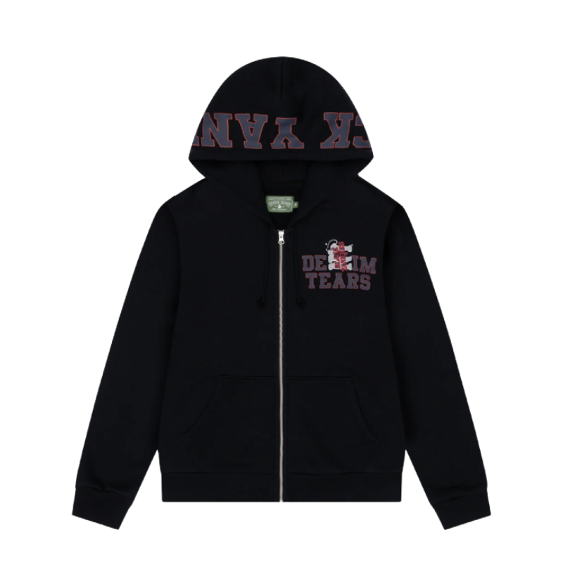 Denim Tears Black Yankees Zip-Up Hoodie Denim Tears Black Yankees Zip-Up Hoodie