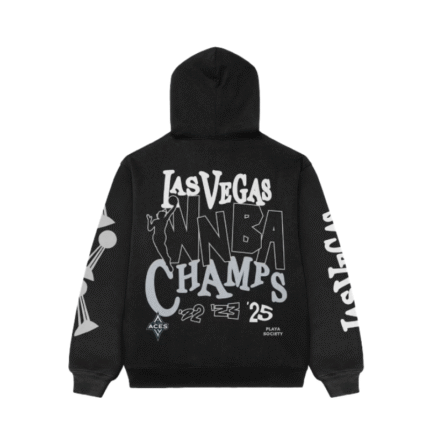 Las Vegas Aces Playa Society Unisex 2025 WNBA Finals Champions Premium Hoodie Black