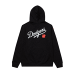 Undefeated x NE x Dodgers Stacked Logo Hoodie Black