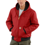 zipper mens red carhartt hooded jacket