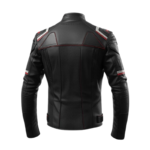 Mens Cyberpunk Futuristic Moto Leather Biker Jacket