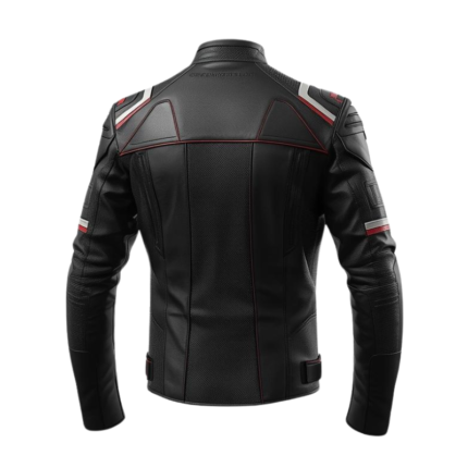 Mens Cyberpunk Futuristic Moto Leather Biker Jacket