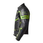 Neon Green & Black Leather Racing Gear Jacket